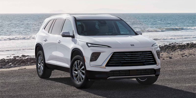 2026 Buick Enclave white SUV front three-quarter view