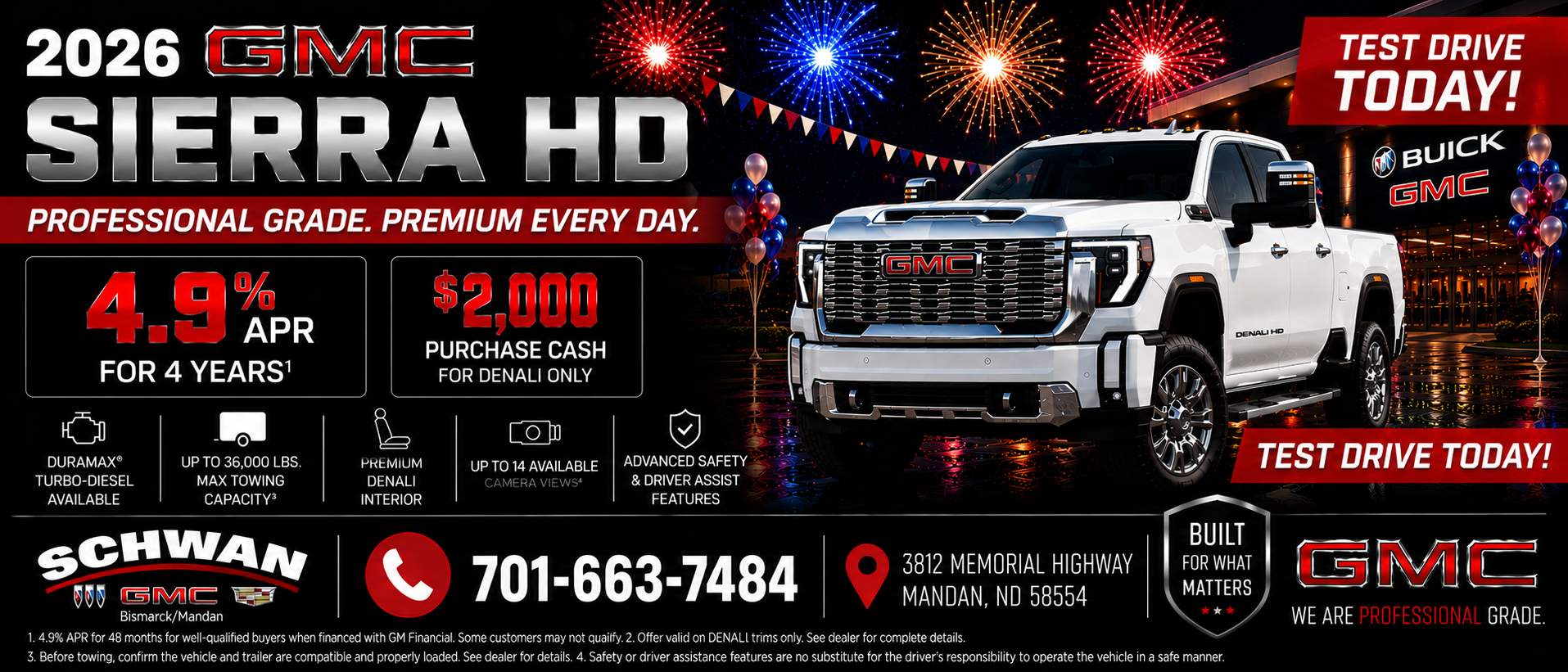 2026 GMC SIERRA HD 4.9% APR FOR 4 YEARS 