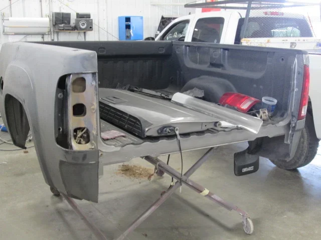 Display of a trunk part of a truck